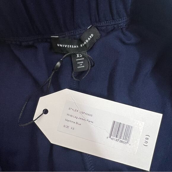 NWT Universal Standard jersey knit wide leg pants maritime blue 10 12 - Picture 5 of 7